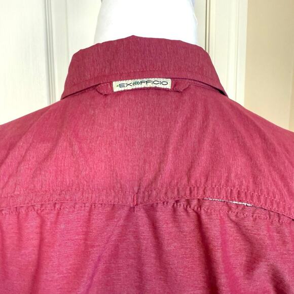 Ex-Offico Travel Hiking Shirt Small Raspberry Pink Short Sleeve Breathable - Picture 6 of 8